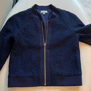 Beautiful lace detail in navy blue!